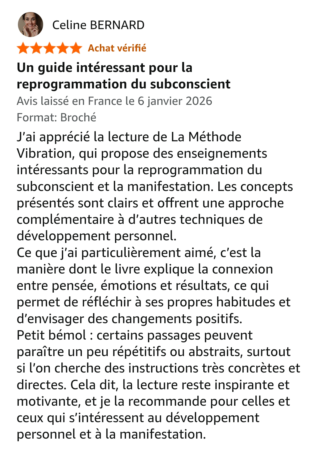 Témoignage lecteur 1